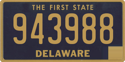 DE license plate 943988
