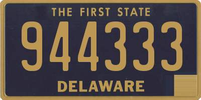 DE license plate 944333