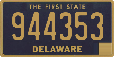 DE license plate 944353