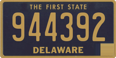DE license plate 944392