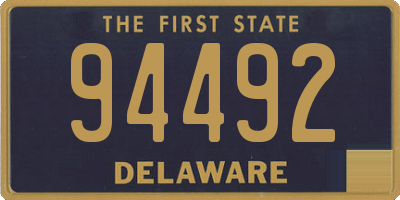 DE license plate 94492