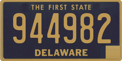 DE license plate 944982