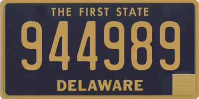 DE license plate 944989
