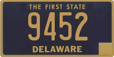 DE license plate 9452