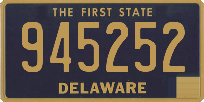 DE license plate 945252