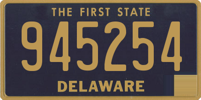 DE license plate 945254