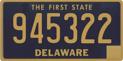 DE license plate 945322