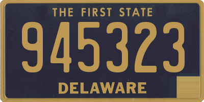 DE license plate 945323