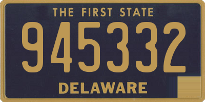 DE license plate 945332