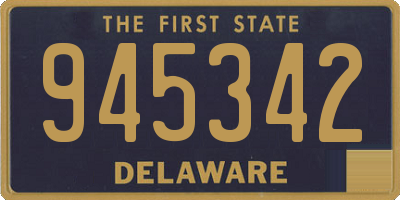 DE license plate 945342