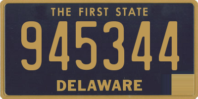 DE license plate 945344