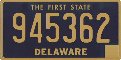 DE license plate 945362