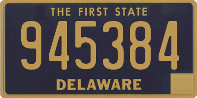 DE license plate 945384