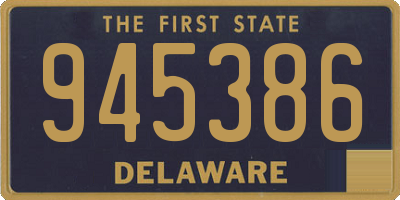 DE license plate 945386