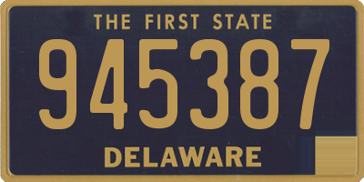 DE license plate 945387
