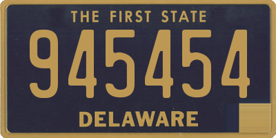 DE license plate 945454