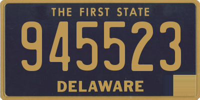 DE license plate 945523