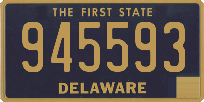 DE license plate 945593