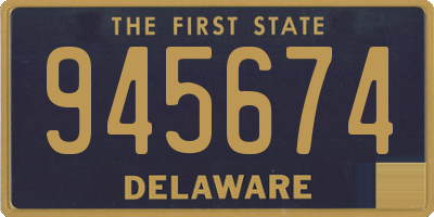 DE license plate 945674