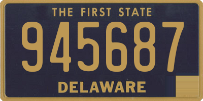 DE license plate 945687
