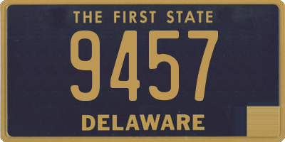 DE license plate 9457
