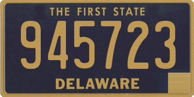 DE license plate 945723
