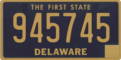 DE license plate 945745