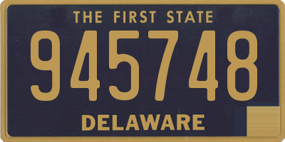 DE license plate 945748