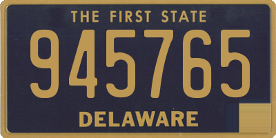 DE license plate 945765