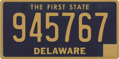 DE license plate 945767
