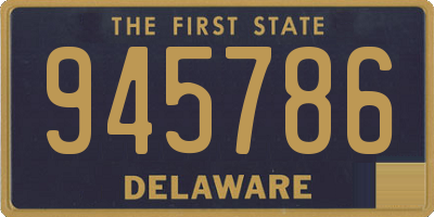 DE license plate 945786