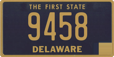 DE license plate 9458