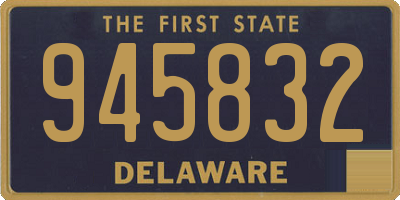 DE license plate 945832