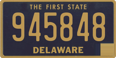 DE license plate 945848