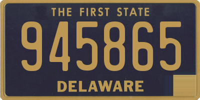 DE license plate 945865