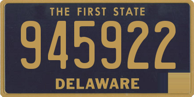 DE license plate 945922