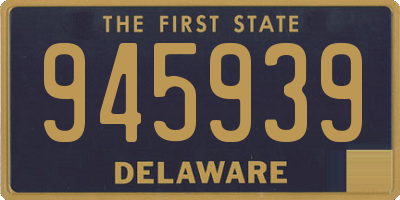 DE license plate 945939