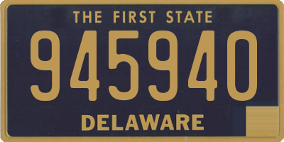 DE license plate 945940