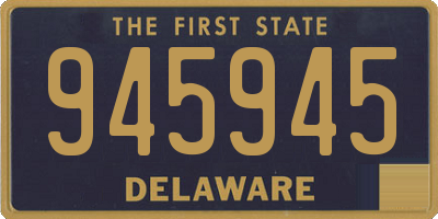 DE license plate 945945