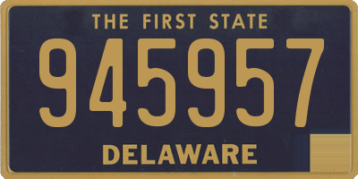 DE license plate 945957