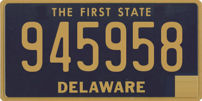 DE license plate 945958