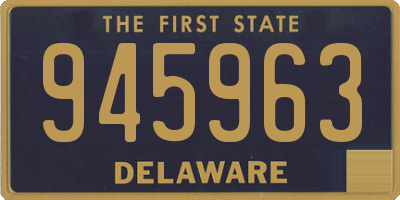 DE license plate 945963
