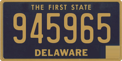 DE license plate 945965