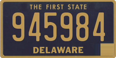 DE license plate 945984