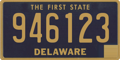 DE license plate 946123