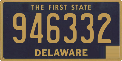 DE license plate 946332