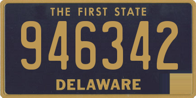 DE license plate 946342