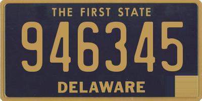 DE license plate 946345