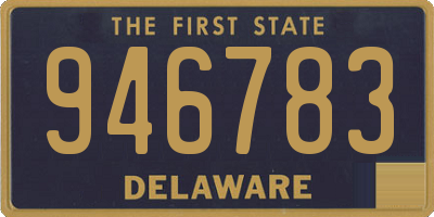 DE license plate 946783