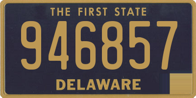 DE license plate 946857